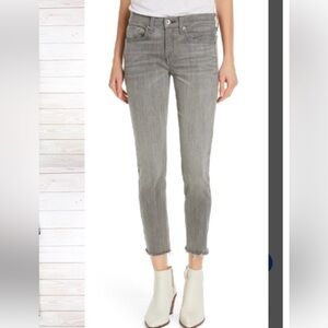 Rag & Bone Gray Dre Low Rise Ankle Slim Boyfriend Jeans Size 30